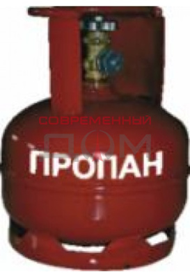 Баллон газовый стальной с вентилем баллонным 5л, 4кг 